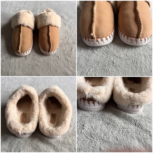 Ilse Jacobsen Tulip Faux Fur Lined Slip-On Open Mule Slippers Latte Sz 37 - Picture 4 of 15